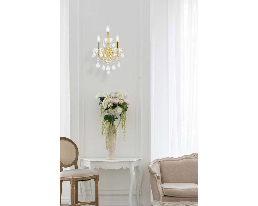 Elegant Maria Theresa 2 Light Wall Sconce - Gold, L 19" (2800W3G-RC)