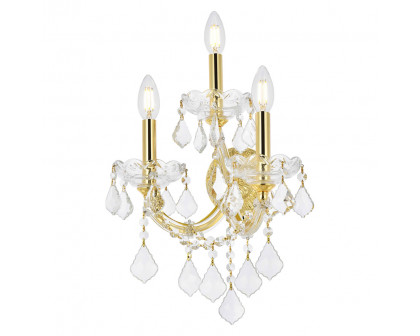 Elegant Maria Theresa 2 Light Wall Sconce - Gold, L 19" (2800W3G-RC)