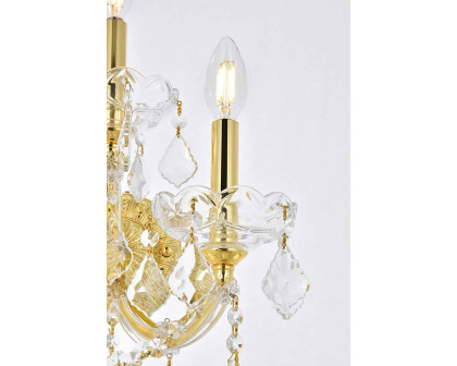 Elegant Maria Theresa 2 Light Wall Sconce - Gold, L 19" (2800W3G-RC)