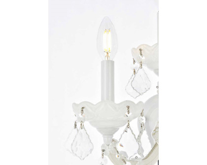 Elegant Maria Theresa 2 Light Wall Sconce - White, L 19" (2800W3WH-RC)