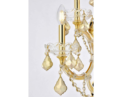 Elegant Maria Theresa 2 Light Wall Sconce - Gold/Golden Teak, L 27" (2800W7G-GT-RC)