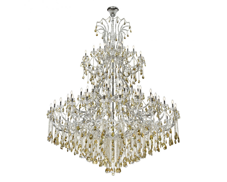 Elegant Chandelier - Chrome/Golden Teak (2803G120C-GT-RC)