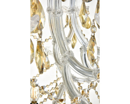 Elegant Chandelier - Chrome/Golden Teak (2803G120C-GT-RC)