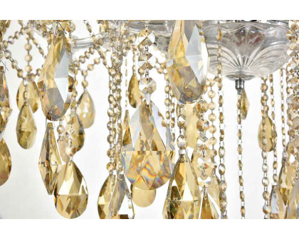 Elegant Chandelier - Chrome/Golden Teak (2803G120C-GT-RC)