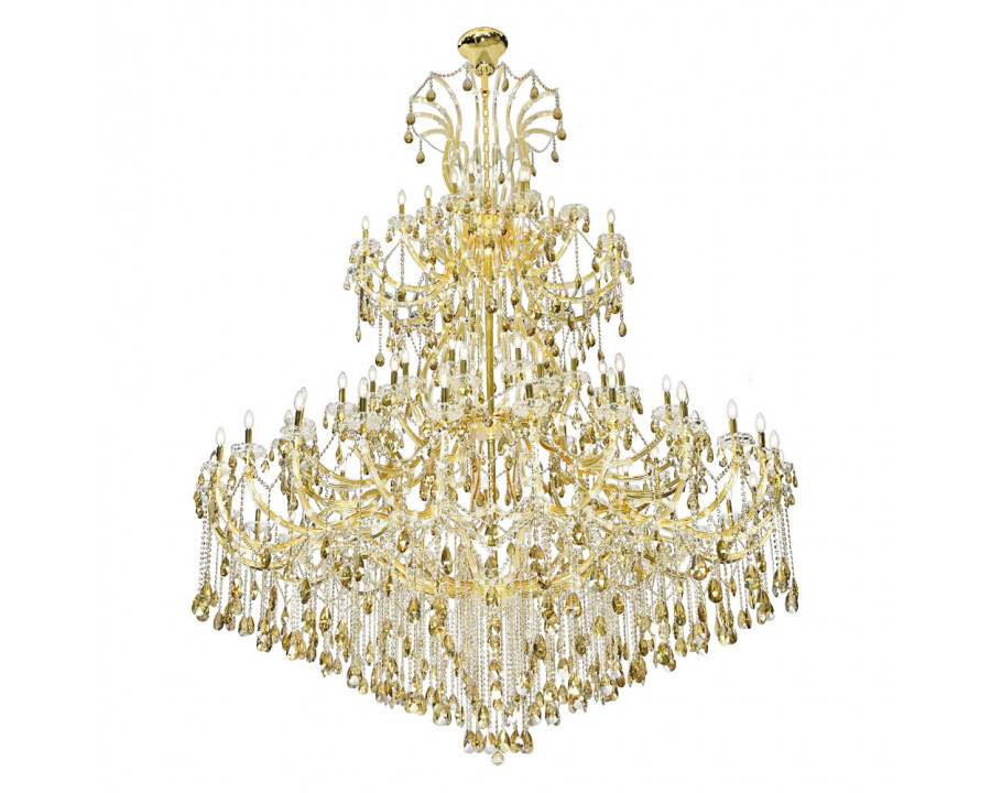 Elegant Chandelier - Gold/Golden Teak (2803G120G-GT-RC)