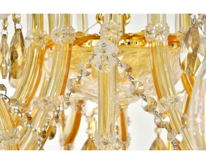 Elegant Chandelier - Gold/Golden Teak (2803G120G-GT-RC)