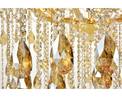 Elegant Chandelier - Gold/Golden Teak (2803G120G-GT-RC)