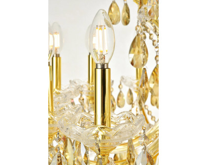 Elegant Chandelier - Gold/Golden Teak (2803G120G-GT-RC)