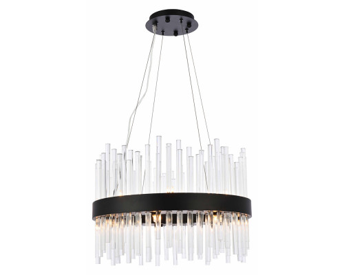 Elegant Chandelier - Black, L 20" (3000D20BK)