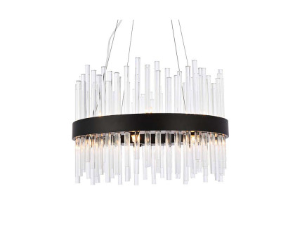 Elegant Chandelier - Black, L 20" (3000D20BK)