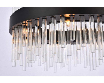 Elegant Chandelier - Black, L 20" (3000D20BK)