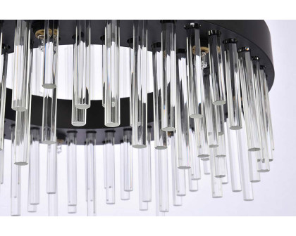 Elegant Chandelier - Black, L 20" (3000D20BK)