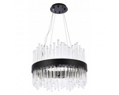 Elegant Chandelier - Black, L 20" (3000D20BK)