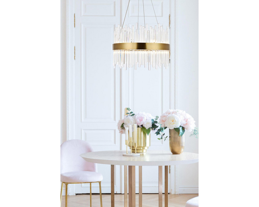 Elegant Chandelier - Gold, L 20" (3000D20G)