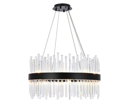 Elegant Chandelier - Black, L 25" (3000D25BK)