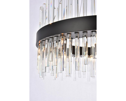 Elegant Chandelier - Black, L 25" (3000D25BK)