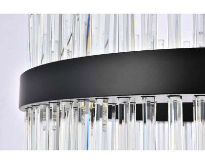 Elegant Chandelier - Black, L 25" (3000D25BK)