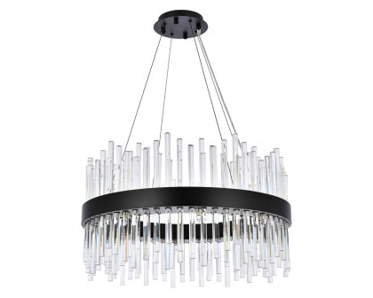 Elegant Chandelier - Black, L 25" (3000D25BK)