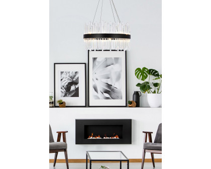 Elegant Chandelier - Black, L 25" (3000D25BK)