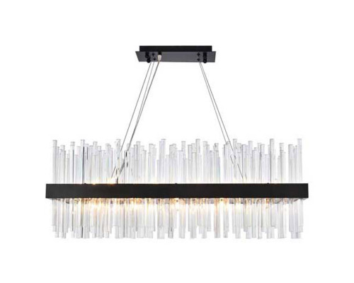 Elegant Chandelier - Black, L 36" (3000G36BK)