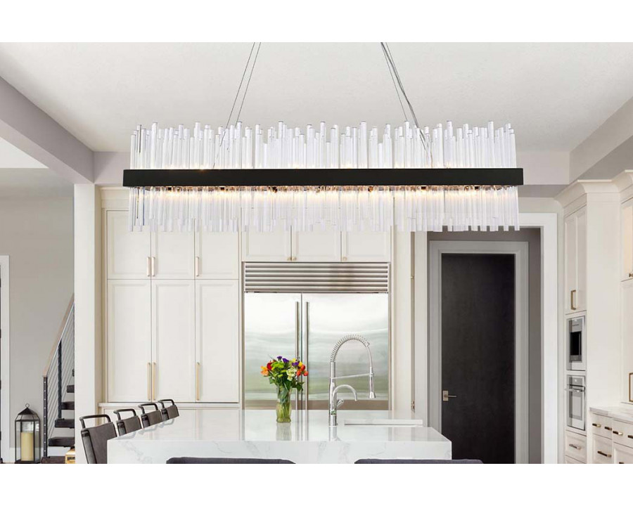 Elegant Chandelier - Black, L 48" (3000G48BK)