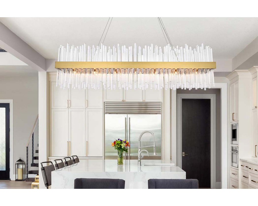 Elegant Chandelier - Satin Gold, L 48" (3000G48SG)