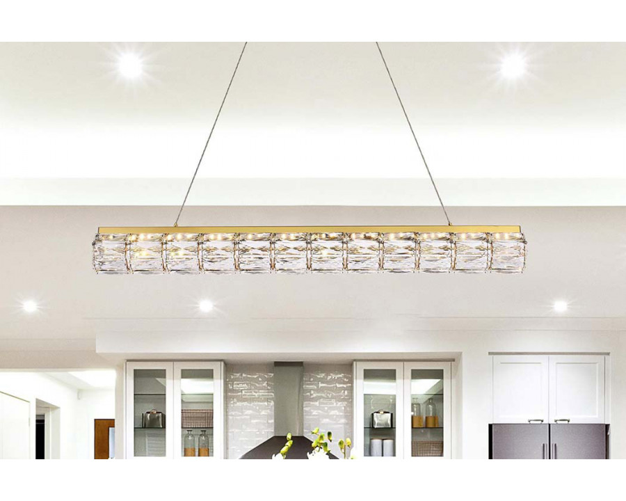 Elegant Valetta Led Chandelier - Gold, L 36" (3501D36G)