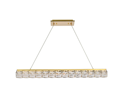 Elegant Valetta Led Chandelier - Gold, L 42" (3501D42G)