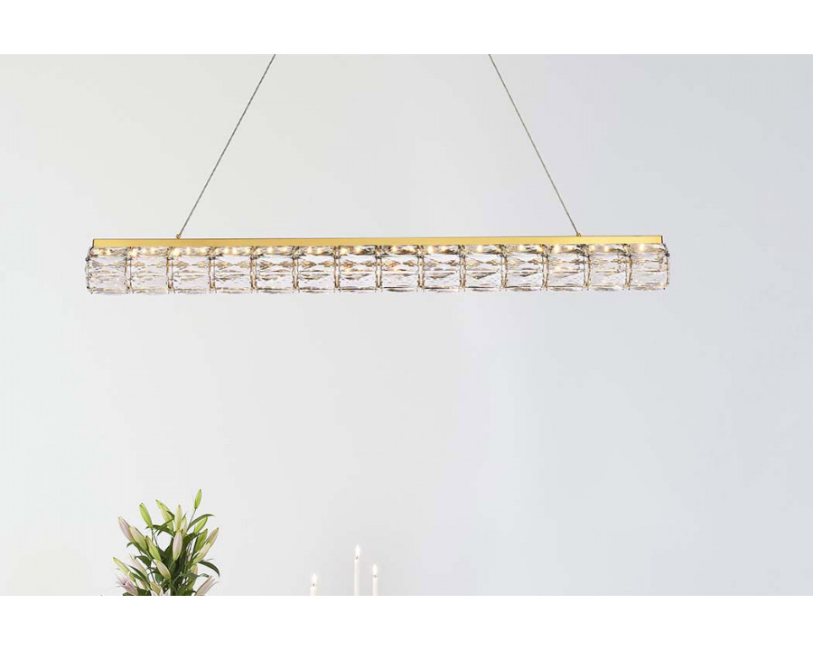 Elegant Valetta Led Chandelier - Gold, L 42" (3501D42G)