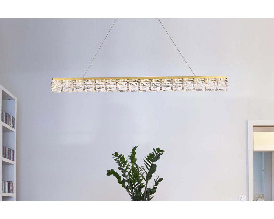 Elegant Valetta Led Chandelier - Gold, L 48" (3501D48G)