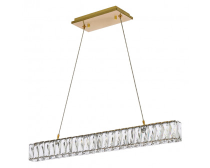 Elegant Monroe Led Chandelier - Gold, L 31" (3502D31G)