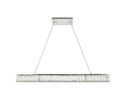 Elegant Monroe Led Chandelier - Chrome, L 38" (3502D38C)