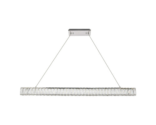 Elegant Monroe Led Chandelier - Chrome, L 47" (3502D47C)