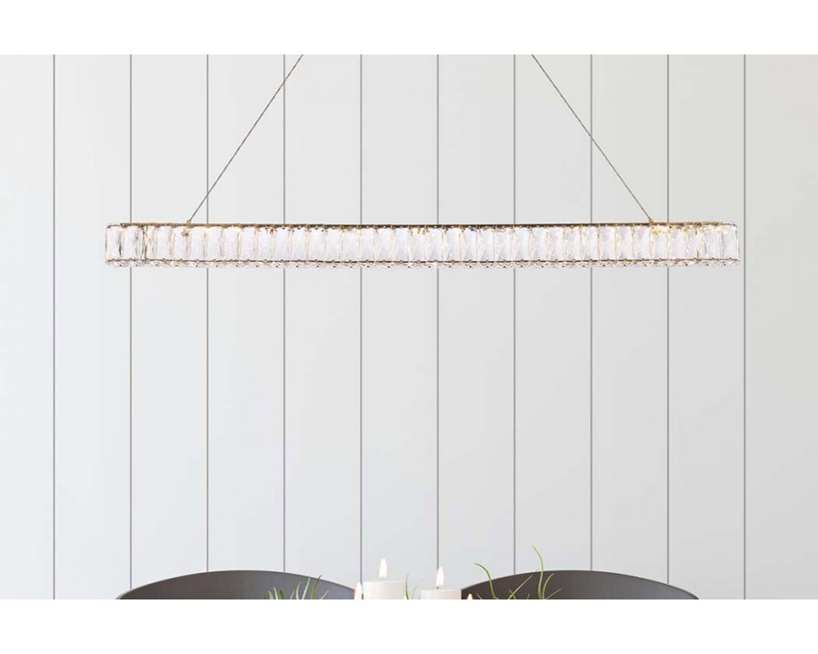 Elegant Monroe Led Chandelier - Gold, L 47" (3502D47G)