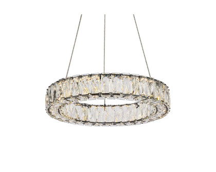 Elegant Monroe Led Chandelier - Black, L 17" (3503D17BK)