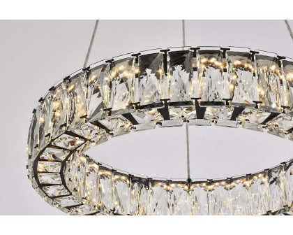 Elegant Monroe Led Chandelier - Black, L 17" (3503D17BK)