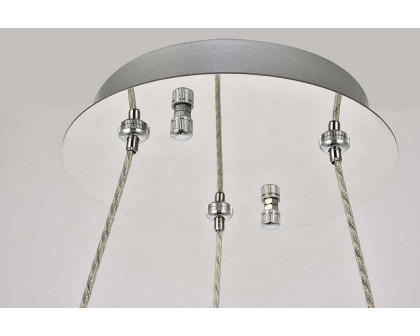 Elegant Monroe Led Chandelier - Chrome, L 17" (3503D17C)