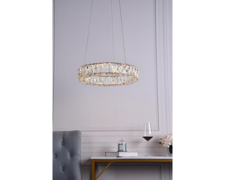 Elegant Monroe Led Chandelier - Gold, L 17" (3503D17G)