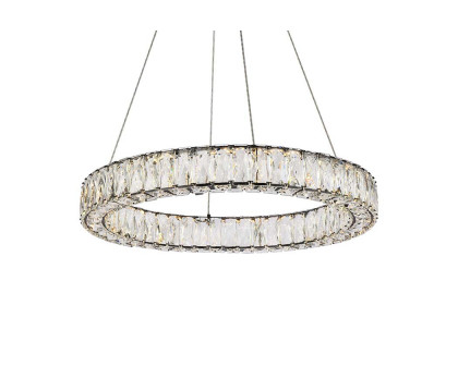 Elegant Monroe Led Chandelier - Black, L 23" (3503D23BK)