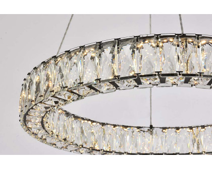 Elegant Monroe Led Chandelier - Black, L 23" (3503D23BK)