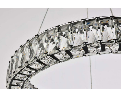 Elegant Monroe Led Chandelier - Black, L 23" (3503D23BK)