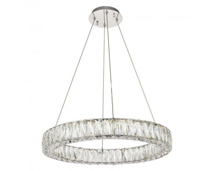 Elegant Monroe Led Chandelier - Chrome, L 23" (3503D23C)