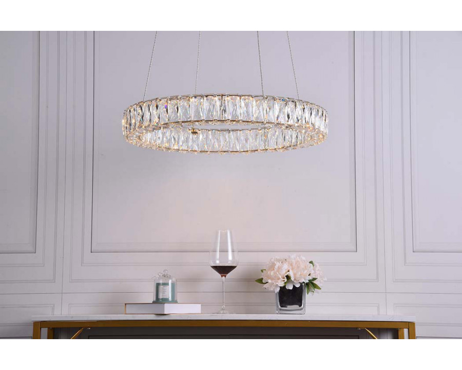 Elegant Monroe Led Chandelier - Gold, L 23" (3503D23G)