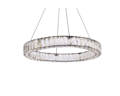 Elegant Monroe Led Chandelier - Black, L 26" (3503D26BK)