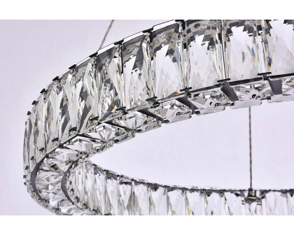 Elegant Monroe Led Chandelier - Black, L 26" (3503D26BK)