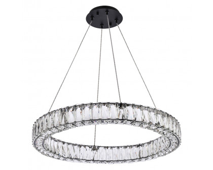 Elegant Monroe Led Chandelier - Black, L 26" (3503D26BK)