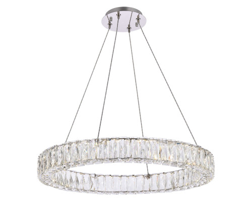 Elegant Monroe Led Chandelier - Chrome, L 26" (3503D26C)