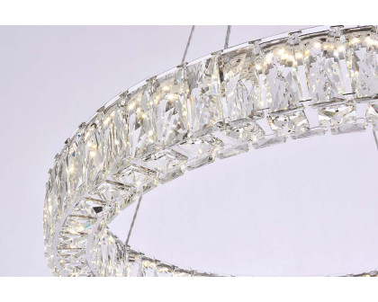 Elegant Monroe Led Chandelier - Chrome, L 26" (3503D26C)