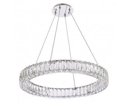 Elegant Monroe Led Chandelier - Chrome, L 26" (3503D26C)