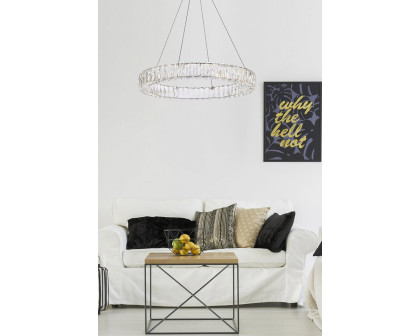 Elegant Monroe Led Chandelier - Chrome, L 26" (3503D26C)